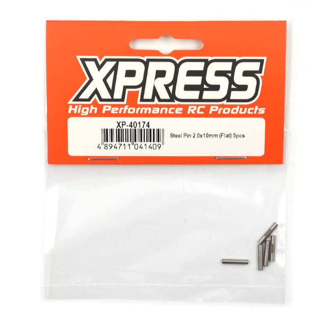 XP-40174, Xpress Steel Pin 2.0x10mm (Flat) 5pcs