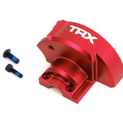 TRA10287-RED, Traxxas Cover, gear (red-anodized 6061-T6 aluminum)