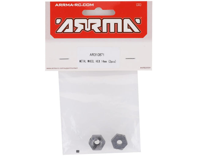 ARAC9472, AR310871, Arrma 14mm Wheel Hex (Metal) (2)
