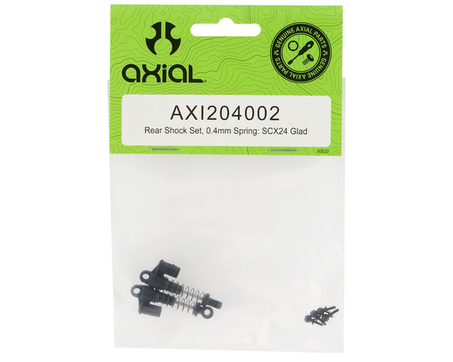 AXI204002, Rear Shock Set, 0.4mm Spring: SCX24 Gladiator
