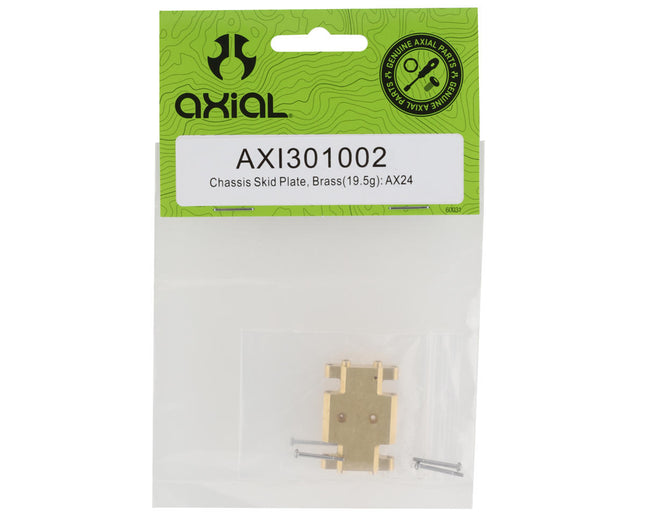 AXI301002, Axial SCX24 Brass Chassis Skid Plate (19.5g)