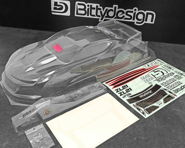 BDYDG-ZL21, Bittydesign ZL21 1/10 Pro No Prep Street Eliminator Drag Racing Body (Clear)