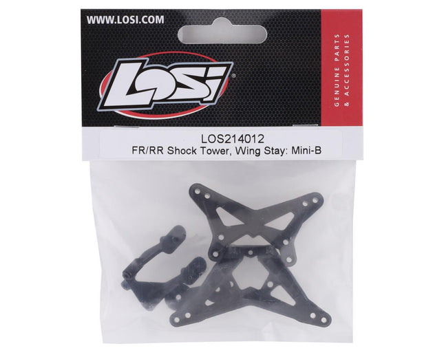 LOS214012, Losi Mini-B Shock Tower & Wing Stay