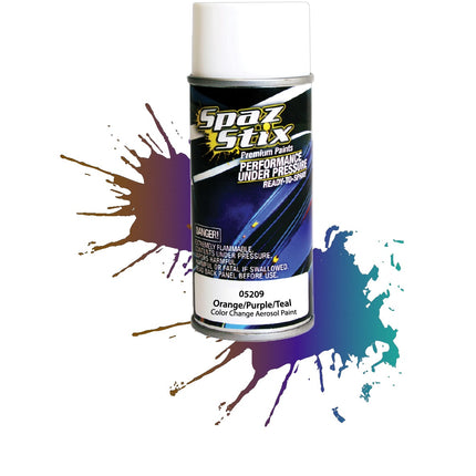 SZX05209, Spaz Stix Multi-Color Change Spray Paint (Orange/Purple/Teal) (3.5oz)