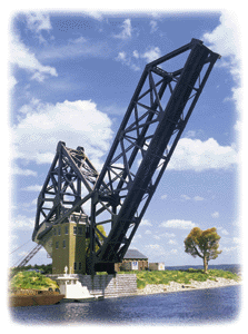 Walthers Cornerstone, 933-3070, Operating Single-Track Railroad Bascule Bridge