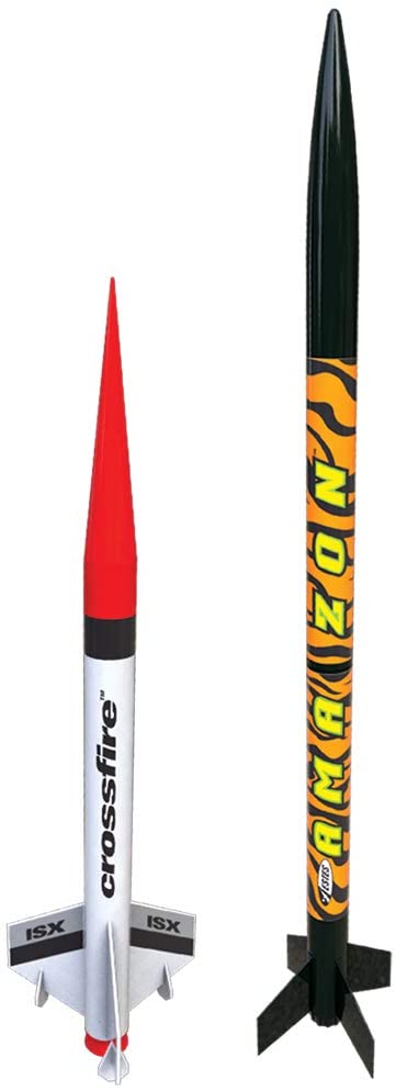 EST1469, Estes Tandem-X Flying Model Rocket Launch Set Orange, 30 inches