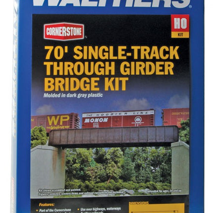 Walthers Cornerstone 70' Single-Track Railroad Through Girder Bridge -- Kit