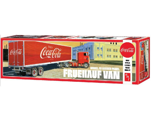 AMT-1109, AMT 1/25 Fruehauf Beaded Van Semi Trailer, Coca-Cola Model Kit