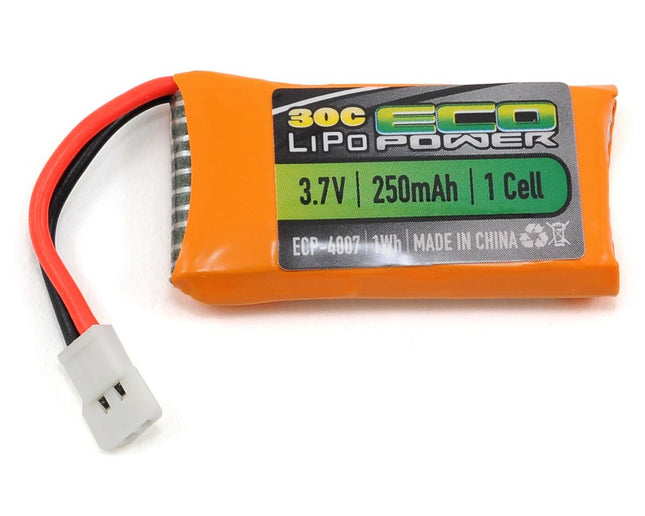 ECP-4007, EcoPower "Electron" 1S LiPo 30C Battery Pack (3.7V/250mAh)