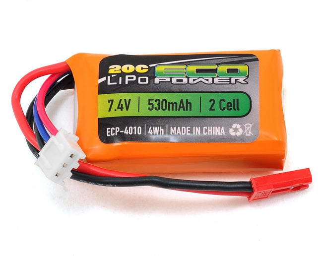 ECP-4010, EcoPower "Electron" 2S LiPo 20C Battery (7.4V/530mAh)