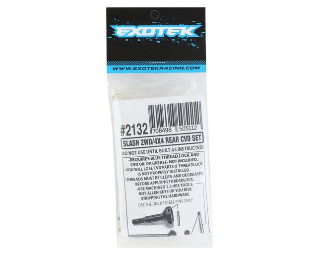 EXO2132, Exotek Slash 4X4/2WD HD Steel Rear CVD Set
