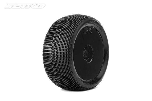 JKO1204DBMSG, Lesnar 1/8 Truggy Tires Mounted on Black Dish Rims, Medium Soft (2)
