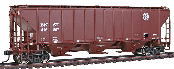Walthers HO Scale Rolling Stock PS2-CD 4427 High-Side Covered Hopper - Ready to Run - Platinum Line(TM) -- Burlington Northern Santa Fe #416867 (Circle/Cross Logo)