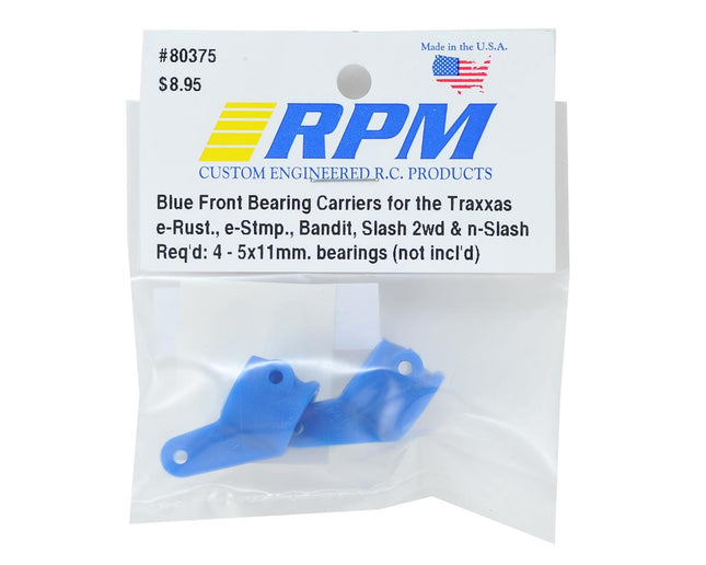 RPM80375, Front Bearing Carrier, Blue: TRA 2WD