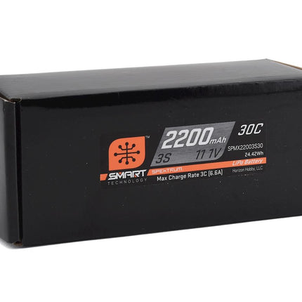 SPMX22003S30, Spektrum RC 3S Smart LiPo 30C Battery Pack w/IC3 Connector (11.1V/2200mAh)