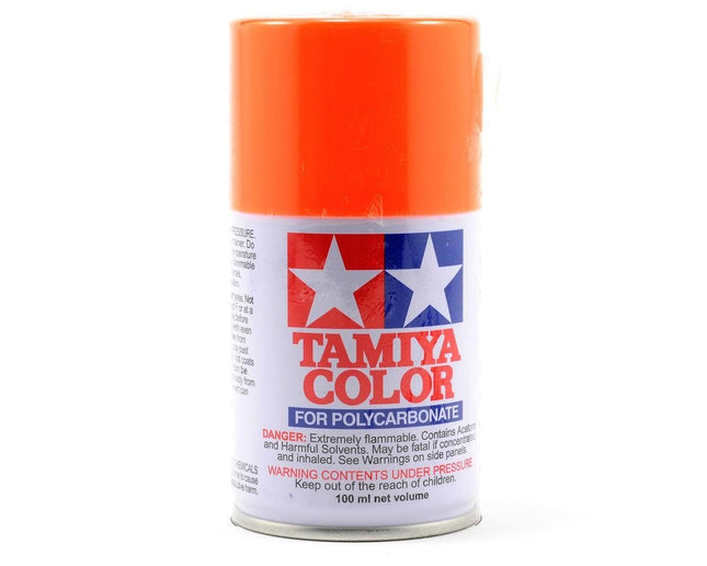 TAM86024, Tamiya PS-24 Fluorescent Orange Lexan Spray Paint (100ml)