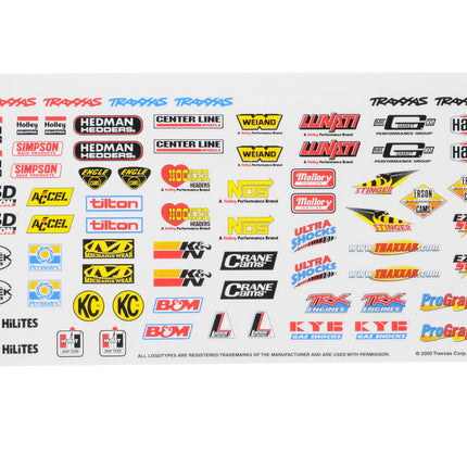 TRA2514, Traxxas Racing Sponsors Decal Sheet