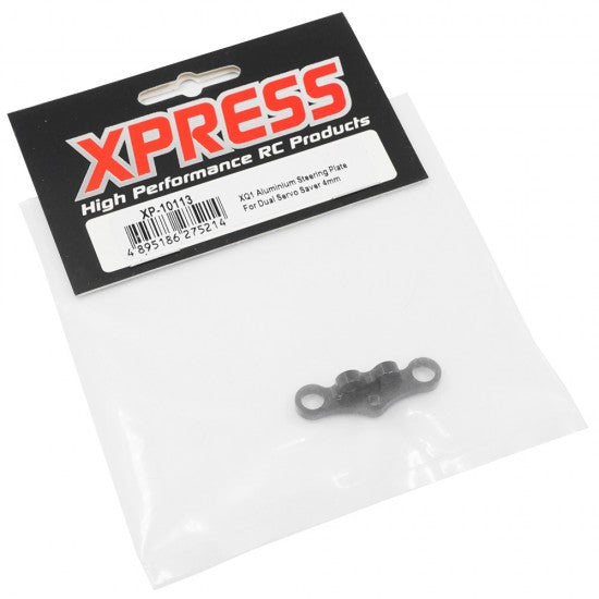 XP-10113, Xpress Execute XQ1 XQ1S XQ2S FT1 FT1S FM1S Aluminium Steering Plate For Dual Servo Saver 4mm