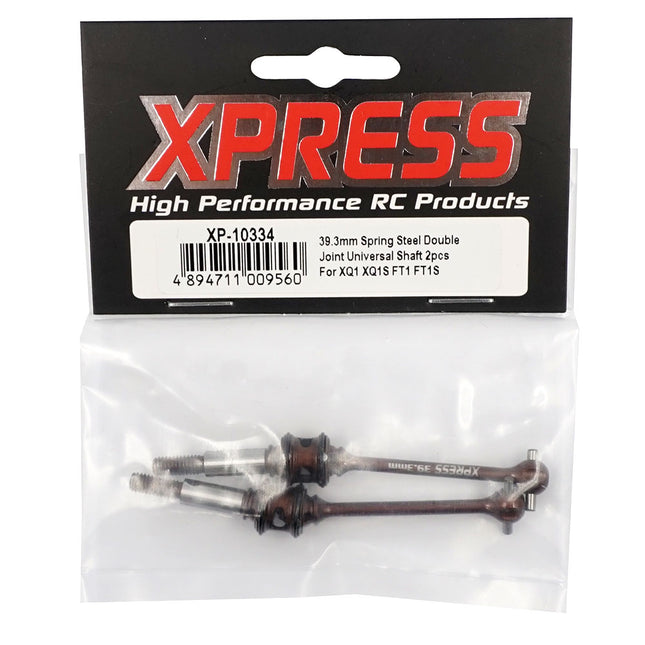 XP-10334, Xpress 39mm Spring Steel Double Joint Universal Shaft 2pcs