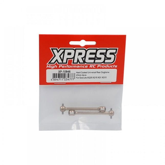 XP-10946, Xpress Hard Coated Aluminum Universal Rear Dogbone 43mm 2pcs For Execute Series Touring