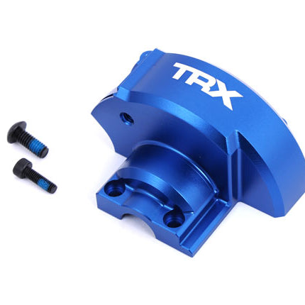 TRA10287-BLUE, Traxxas Cover, gear (blue-anodized 6061-T6 aluminum)
