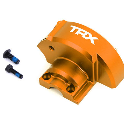 TRA10287-ORNG, Traxxas Cover, gear (orange-anodized 6061-T6 aluminum)
