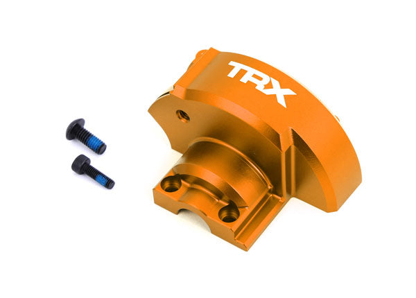 TRA10287-ORNG, Traxxas Cover, gear (orange-anodized 6061-T6 aluminum)