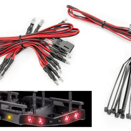 TRA10349, Traxxas Wire Harness, LED lights/ zip ties (8) (fits #10350 boat trailer)