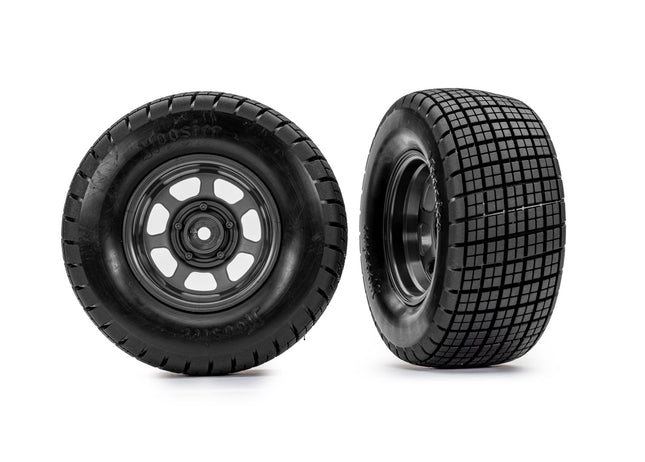 TRA10473, Traxxas Tires & Wheels, (Slash Modified) (2) (2WD Front Only)