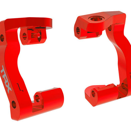 TRA10733-RED, Traxxas CASTER BLOCKS L&R ALUM RED