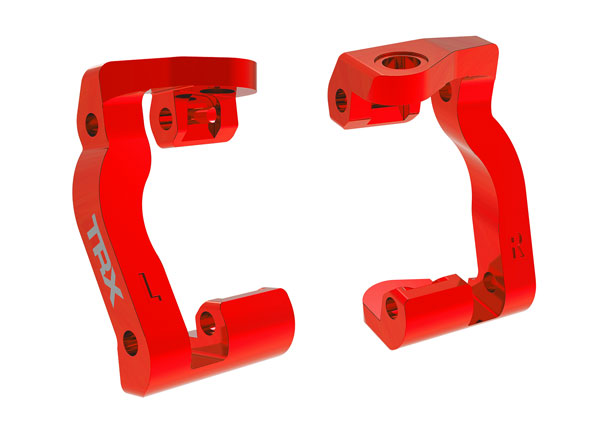 TRA10733-RED, Traxxas CASTER BLOCKS L&R ALUM RED