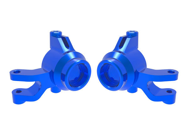 TRA10734-BLUE, Traxxas STEERING BLOCKS L&R BLUE ALUM