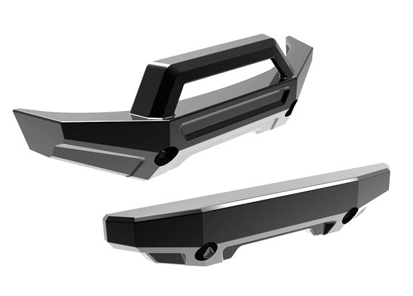 TRA10735-BLKCR, Traxxas BUMPER FRONT/REAR BLKCR