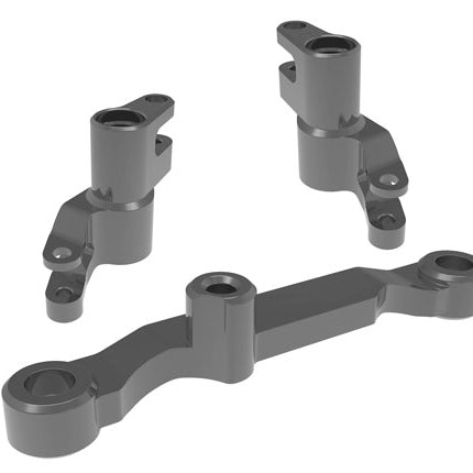 TRA10743-GRAY, Traxxas STEERING BELLCRANKS ALUM GRAY