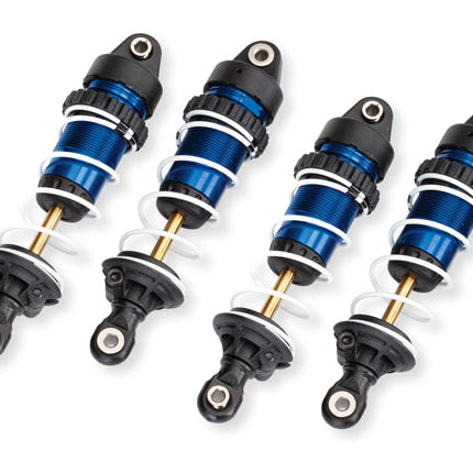 TRA10765-BLUE, Traxxas SHOCKS GTR LONG BLUE W/SPRINGS