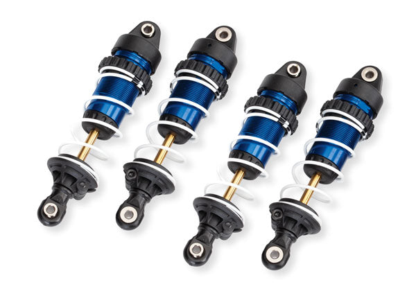 TRA10765-BLUE, Traxxas SHOCKS GTR LONG BLUE W/SPRINGS