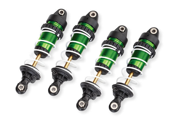 TRA10765-GRN, Traxxas SHOCKS GTR LONG GRN W/SPRINGS