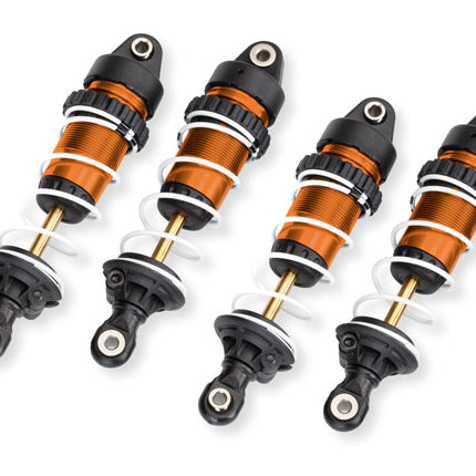 TRA10765-ORNG, Traxxas SHOCKS GTR LONG ORNG W/SPRINGS