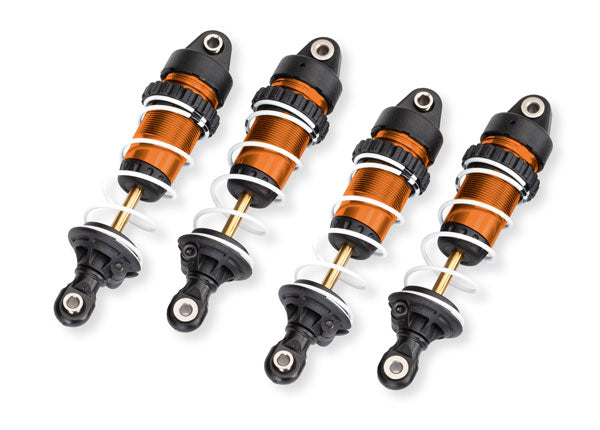 TRA10765-ORNG, Traxxas SHOCKS GTR LONG ORNG W/SPRINGS