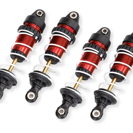 TRA10765-RED, Traxxas SHOCKS GTR LONG RED W/SPRINGS