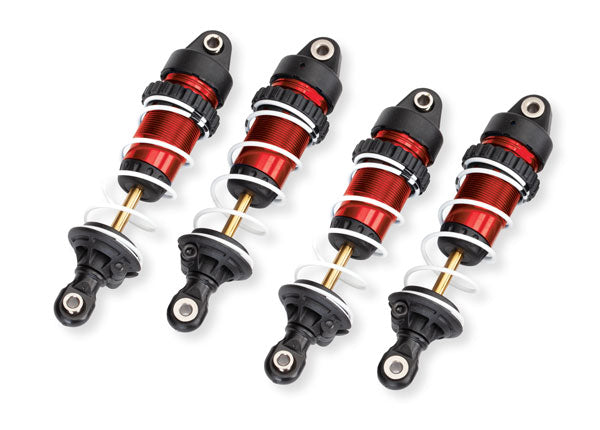 TRA10765-RED, Traxxas SHOCKS GTR LONG RED W/SPRINGS