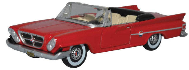 OXD-87CC61001, 1961 Chrysler 300 Convertible - Assembled - Top Down (Mardi Gras Red) - HO Scale