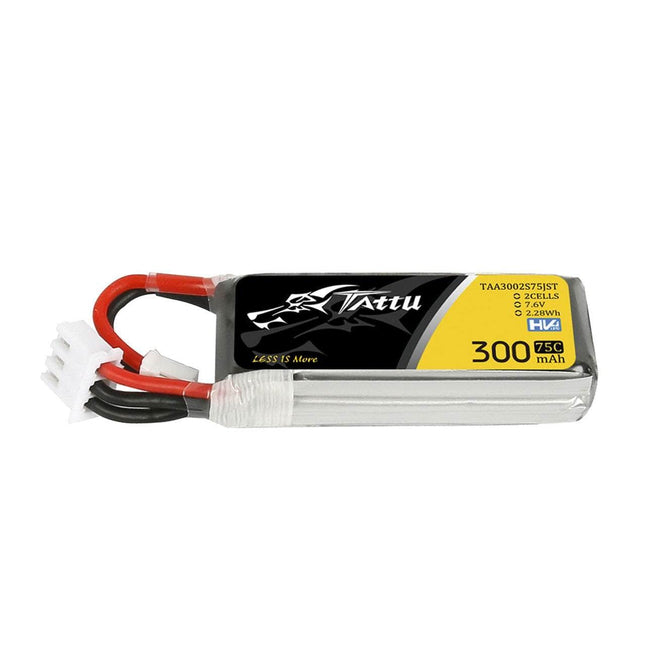 Tattu 7.6v 2S 300mAh 75C LiPo Micro Battery - JST