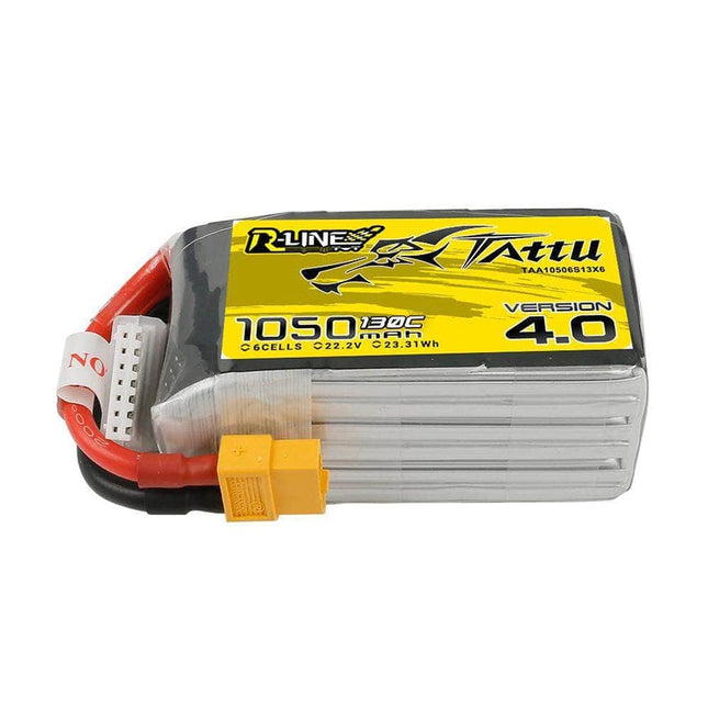 Tattu R-Line Version 4.0 22.2V 6S 1050mAh 130C LiPo Battery - XT60