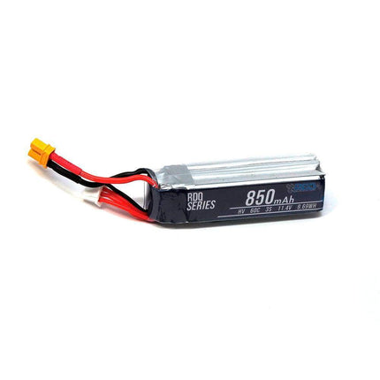 RDQ Series 11.4V 3S 850mAh 60C LiHV Whoop/Micro Battery (Long Type) - XT30