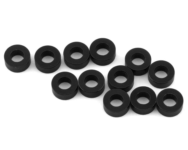 1UP80308, 1UP Racing 3x6mm Precision Aluminum Shims (Black) (12) (2.5mm)