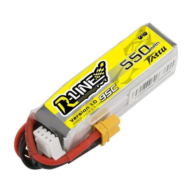 Tattu R-Line 11.1V 3S 550mAh 95C LiPo Micro Battery - XT30
