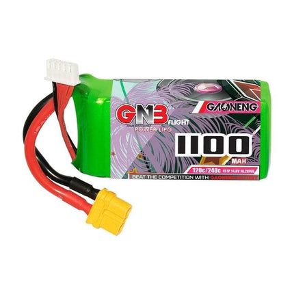 Gaoneng GNB 14.8V 4S 1100mAh 120C LiPo Battery - XT60