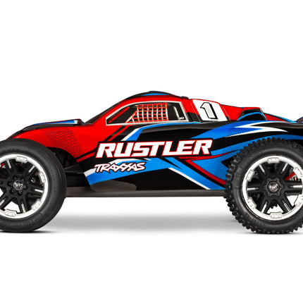 37254-8, Traxxas Rustler HD 1/10 RTR 2WD Electric Stadium Truck (Green) w/XL-5 ESC, TQ 2.4GHz Radio, Battery & USB-C Charger (NEW)