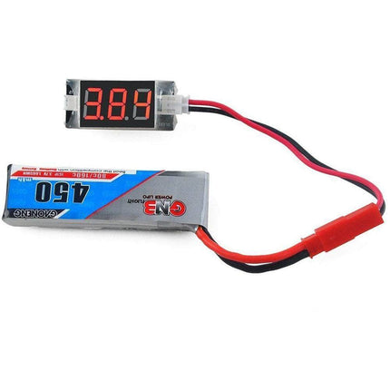 1S LiPo Whoop Battery Checker - PH2.0 and JST 1.25